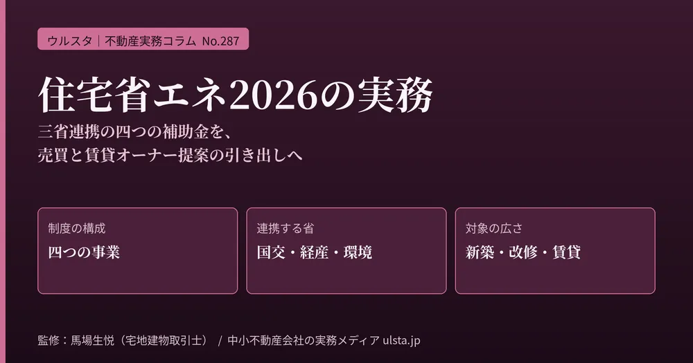 住宅省エネ2026キャンペーンの実務