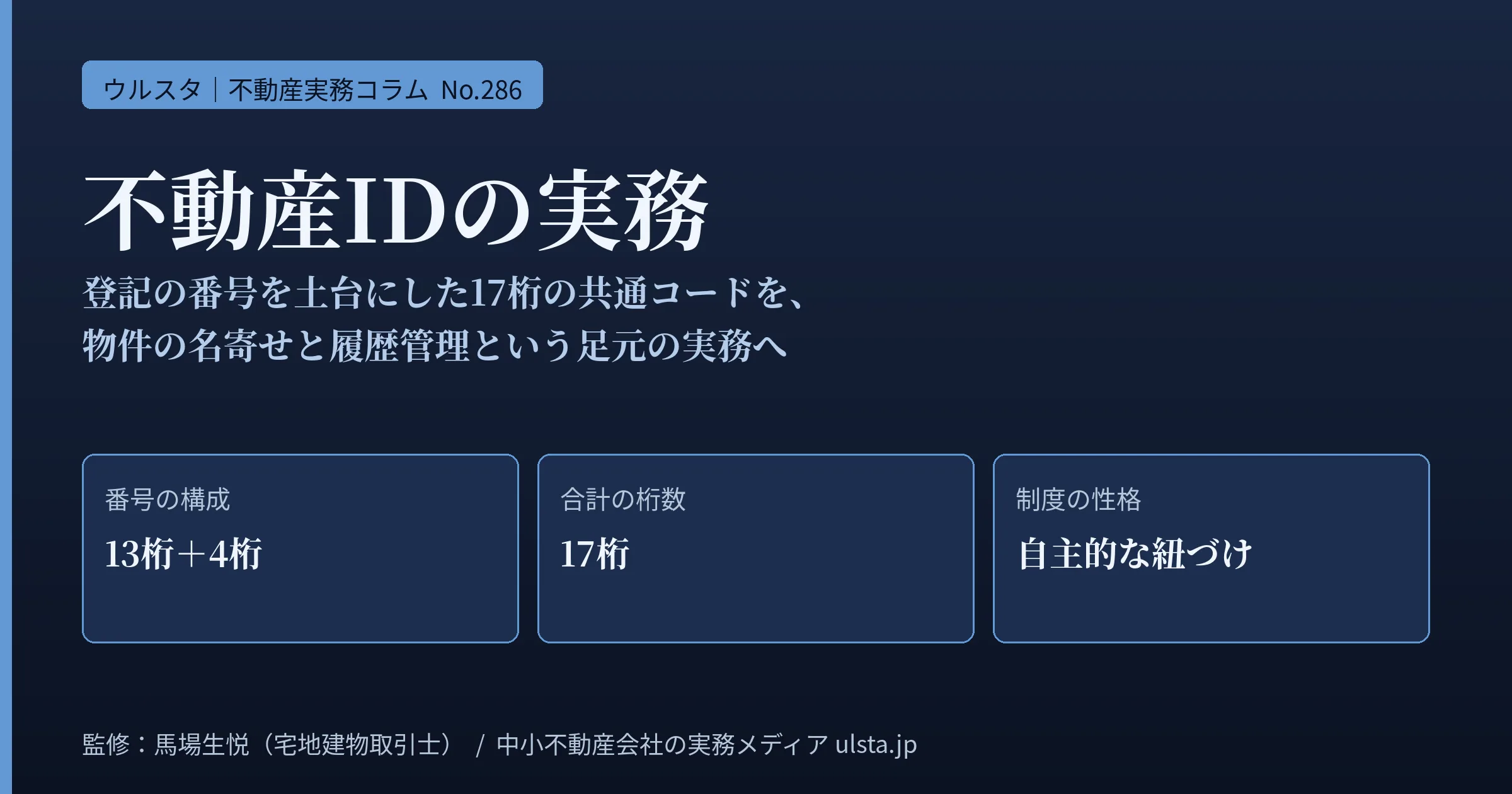 不動産IDの実務2026｜17桁の共通コードのしくみと