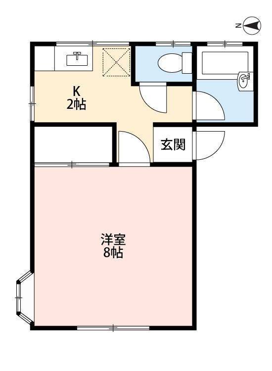コーポサン 103号室 間取り図